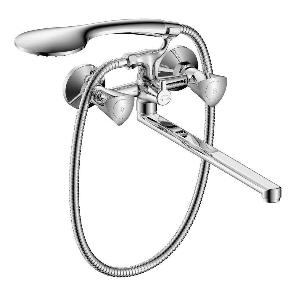 Смеситель для ванны с длинным изливом TEPLO, TEP04-320, фото 1